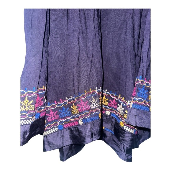 Floreat Anthropologie Purple Embroidered Halter Neck Top, Size 2 - Picture 3 of 8